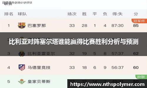 悟空体育比利亚对阵塞尔塔谁能赢得比赛胜利分析与预测