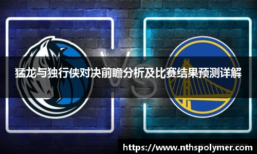 猛龙与独行侠对决前瞻分析及比赛结果预测详解